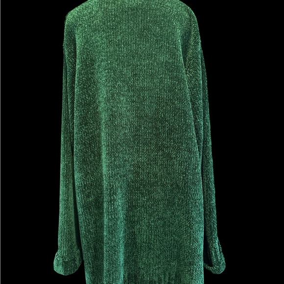 Elegant Green Women's Cardigan - Picture 3 of 4